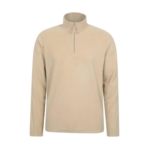 Mountain Warehouse Mens Camber II Half Zip Fleece Top - Off White - 