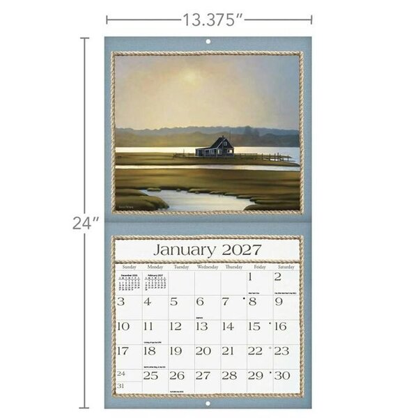 Seaside Deluxe Calendar 2027, Deluxe Calendars, Month To View, Travel, Gift