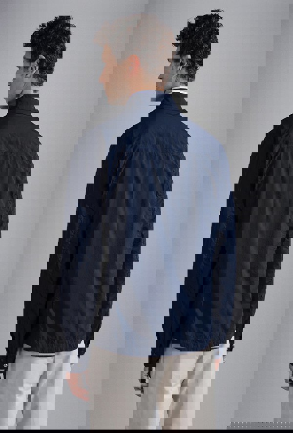 Paul & Shark Men's Garment Dyed Stretch Econyl® Nylon Shacket - Navy