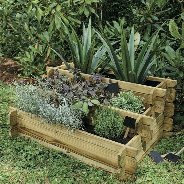 Cerland Angelic 3-Tier Raised Bed 80cm x 60cm 137L Raised Planter Vegetable Bed