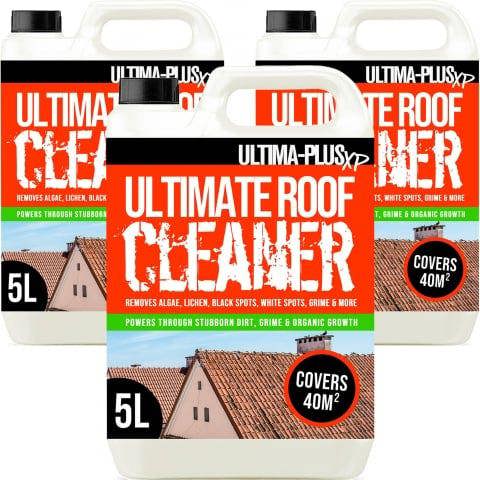 Ultima Plus XP Ultima-Plus XP Ultimate Roof Cleaner - Removes Dirt, Grime, Lichen, Black Spots, White Spots, Moss, Mould and Algae (15 Litres)