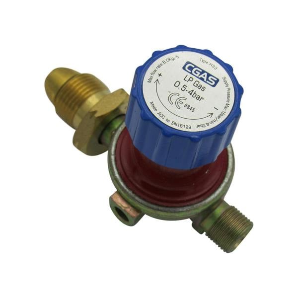 Propane Regulator Adjustable Pressure (0.5-4 Bar Gas Fitting Torch Appliance)