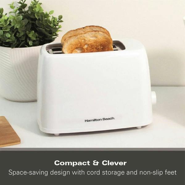Hamilton Beach Essential 2 Slice Plastic Toaster - White