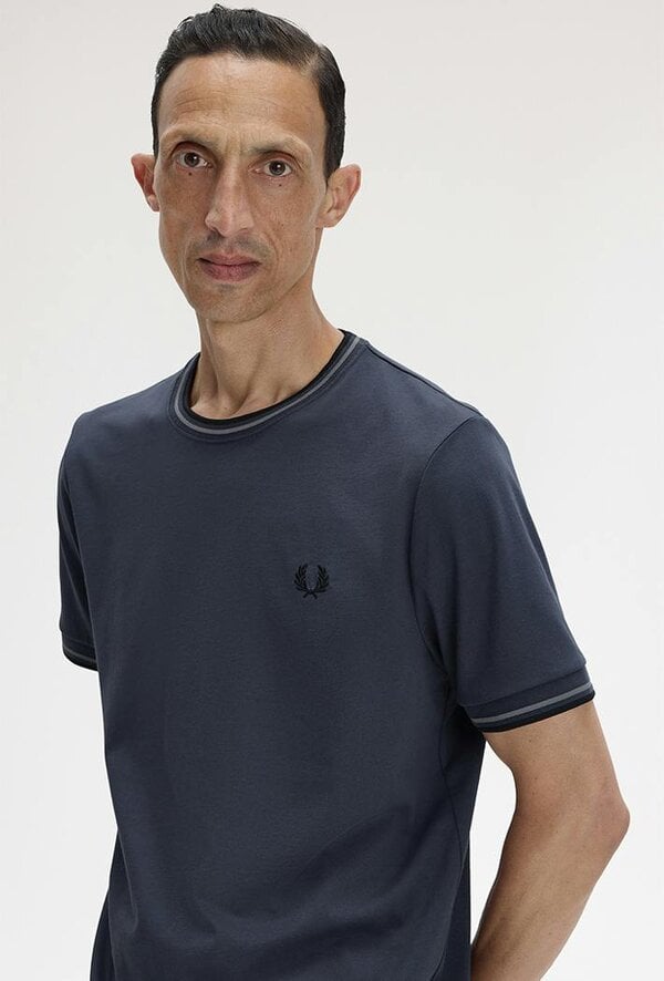 Fred Perry Twin Tipped T-Shirt - Charcoal