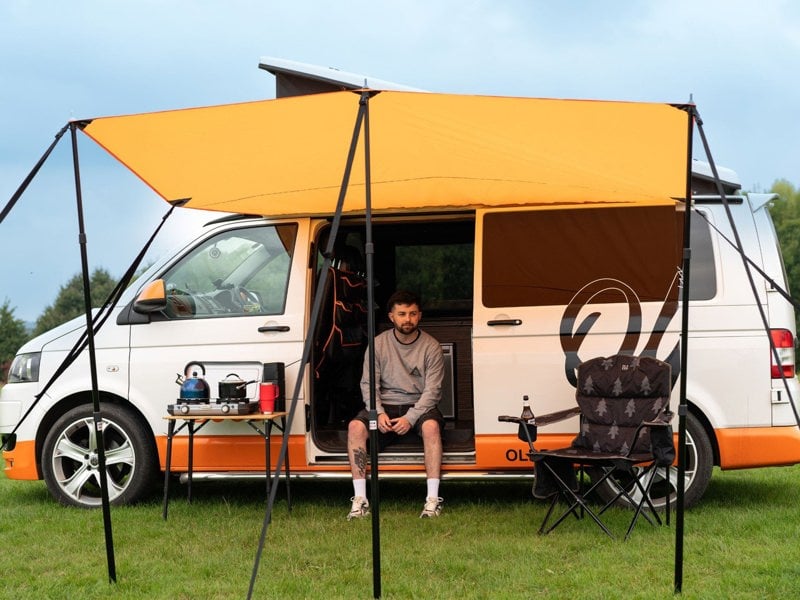 Rectangle Campervan Shade Canopy OLPRO ,imageset:Orange