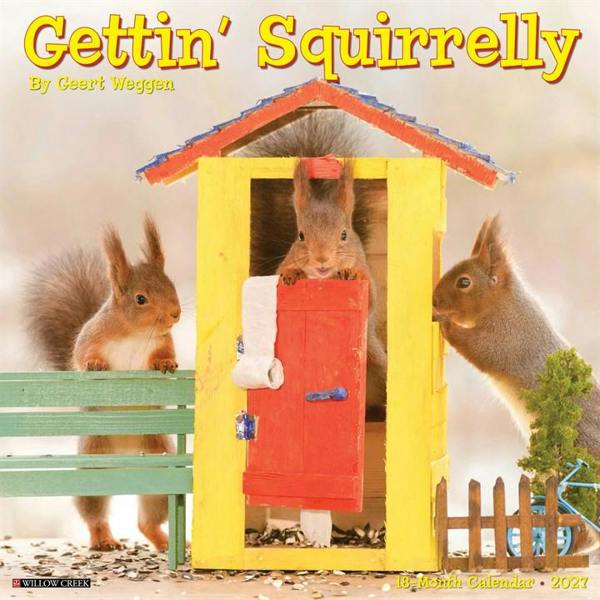 Gettin' Squirrelly Calendar 2027, Wall Calendars, Month To View, Humour, Gift