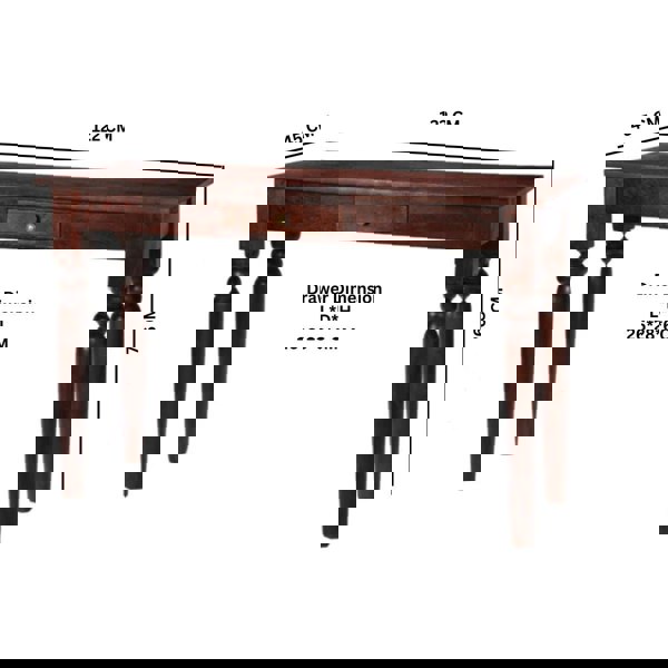 IH Design Jinita Dark Wood Console Hall Table with Drawer