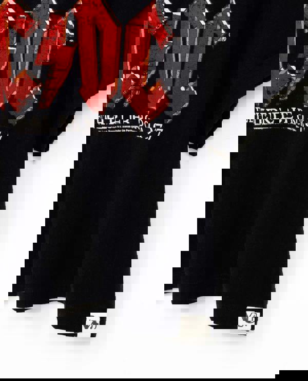 AC/DC Womens Black Logo Cropped Short Sleeved T-Shirt