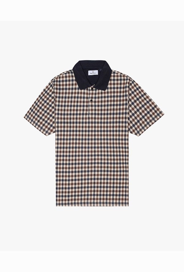 Aquascutum Active Club Check Piquet Polo Shirt