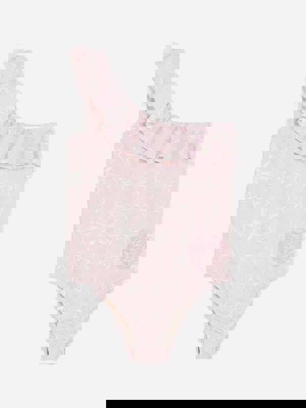 Versace Girls Starfish Logo Swimsuit in Pink