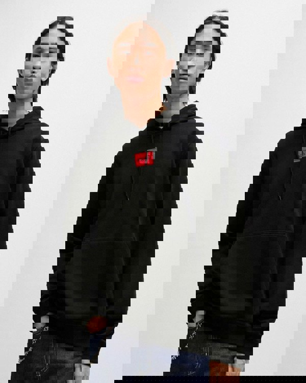 HUGO HUGO Daratschi214 Label Logo Mens Hoodie NOS