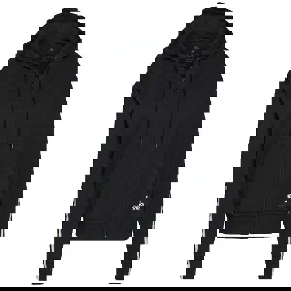 Adidas Womens/Ladies Essentials Striped Loose Fit Full Zip Hoodie - Black - 