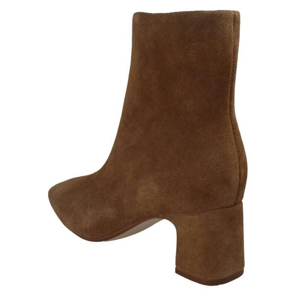 Clarks Ladies Clarks Square Toe Block Heeled Ankle Boots Fernie Zip