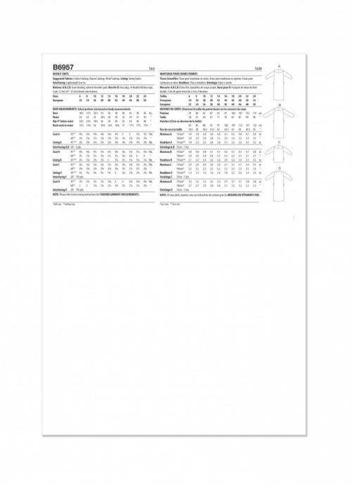 Butterick Sewing Pattern 6957, Coats, Vintage Style for Women, H5 (6-8-10-12-14) - Easy
