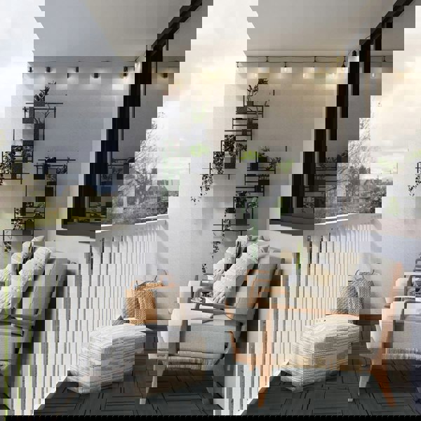 Monstershop 66 x WPC Decking Floor Tiles 30x30cm - Grey