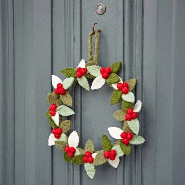 Paper High Felt Berry Christmas Wreath