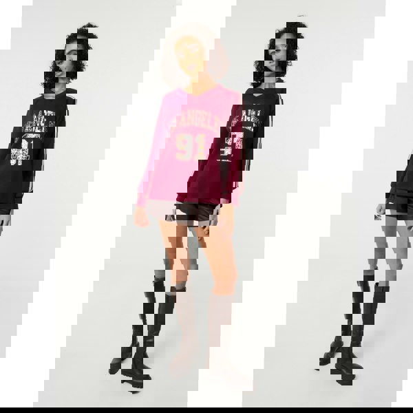 Pink Vanilla Metallic Leopard Long Sleeve Sports Jersey