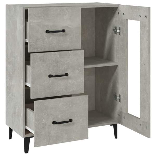 Berkfield Sideboard Concrete Grey 69.5x34x90 cm Engineered Wood