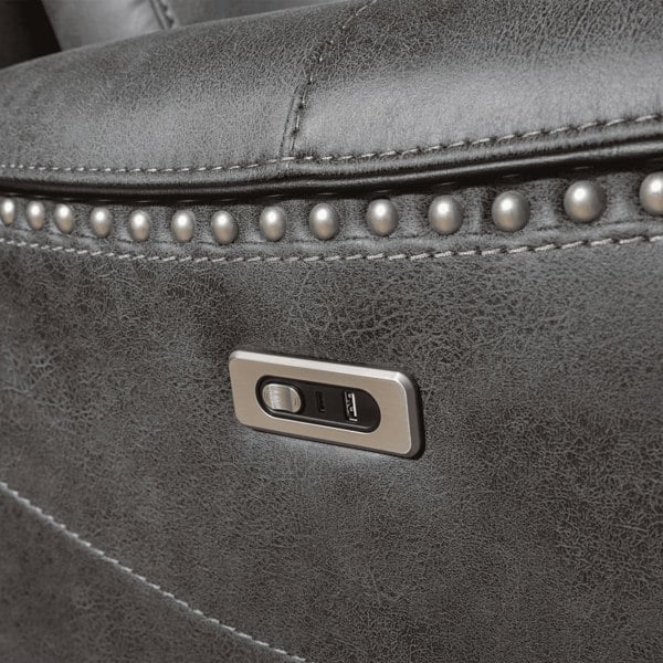 Techtronic Leather Like Smart Electric Reclining Corner Sofa - 4