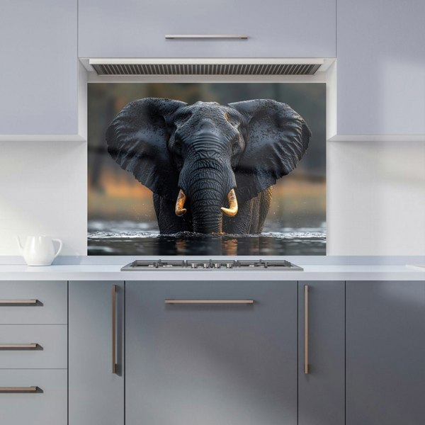 Warren Reed Elephant Glass Kitchen Splashback - 00009