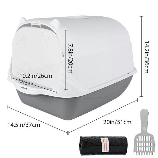 Havendro Extra Large Open Cat Litter Tray High Sided Deep Jumbo Rim Pan Box Loo Toilet