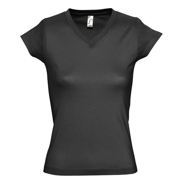 SOLs Womens/Ladies Moon V Neck Short Sleeve T-Shirt - Dark Grey