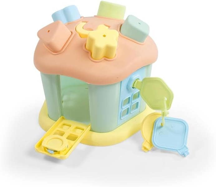 Dolu Shape Sorter Sweet House with Lockable Doors
