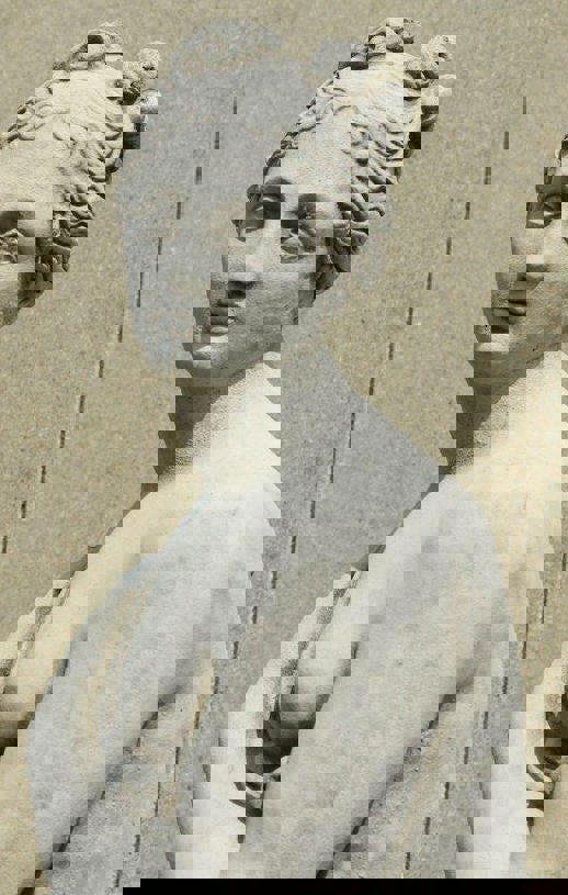 Stone Cast Pandora Lady Garden Statue and Column