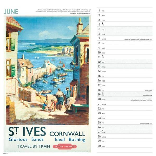 National Railway Museum, Seaside Memories Poster Art Calendar 2027, Wall Calendars, Month To View, Travel, Gift