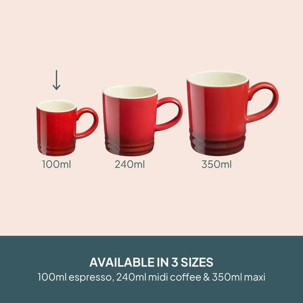 Cooks Professional 4 Piece Espresso Cup Set | Red