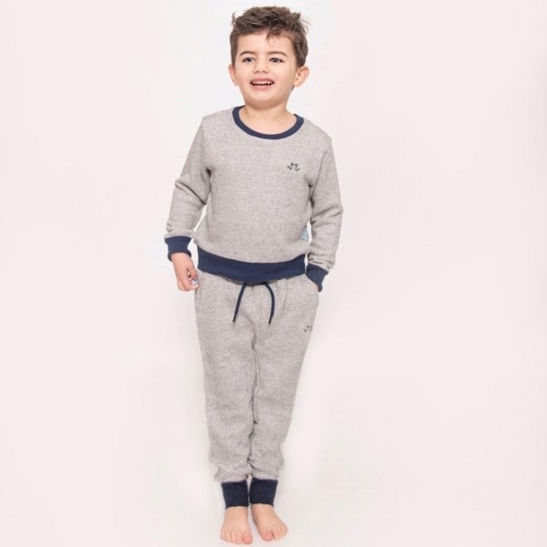 Luca and Rosa Boys Grey Jersey Lounge Set