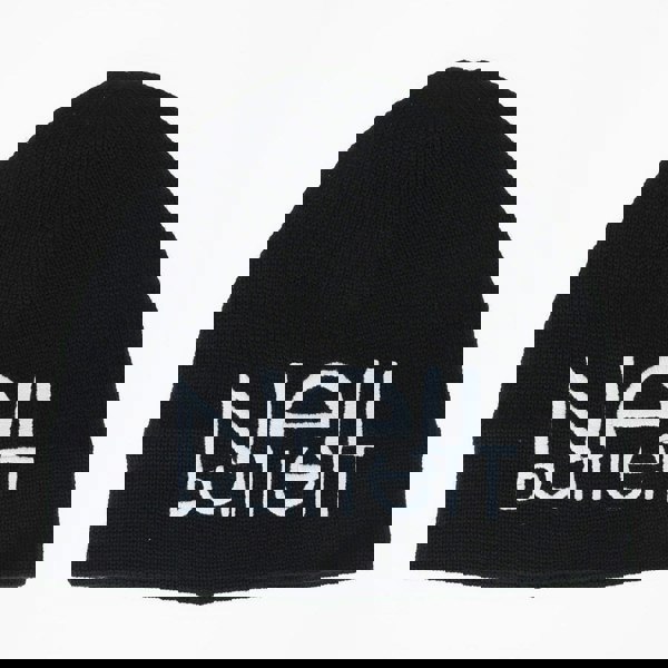 Neil Barrett Sliced Logo Beanie Black Hat