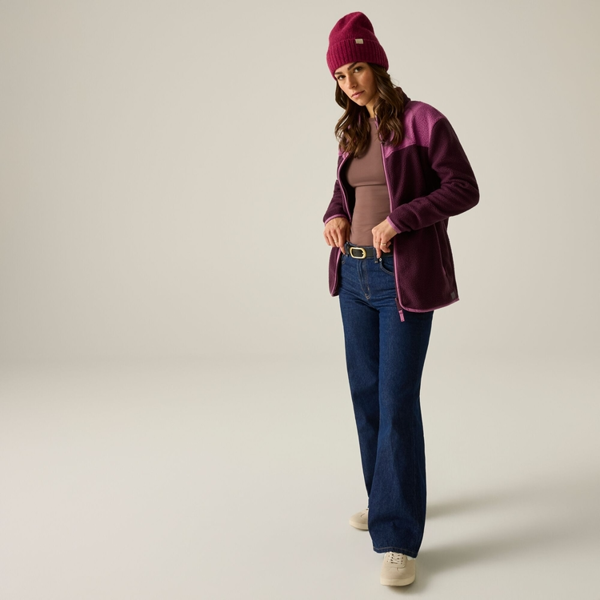 Regatta Womens/Ladies Frankie Borg Full Zip Fleece Jacket - Fig Violet