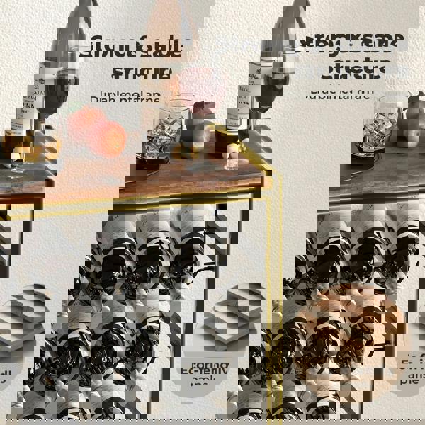 Levede Wine Rack 30 Bottles Free Standing Floor Wooden Top 6 Tiers Wine Shelves