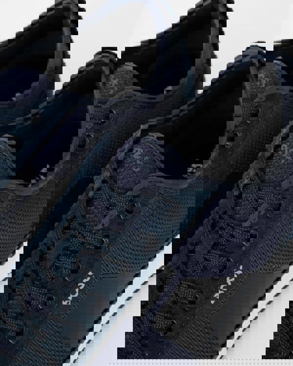 BOSS Orange Nitan Mens Mixed Material Trainers with Ridged Outsole - Dark Blue 401