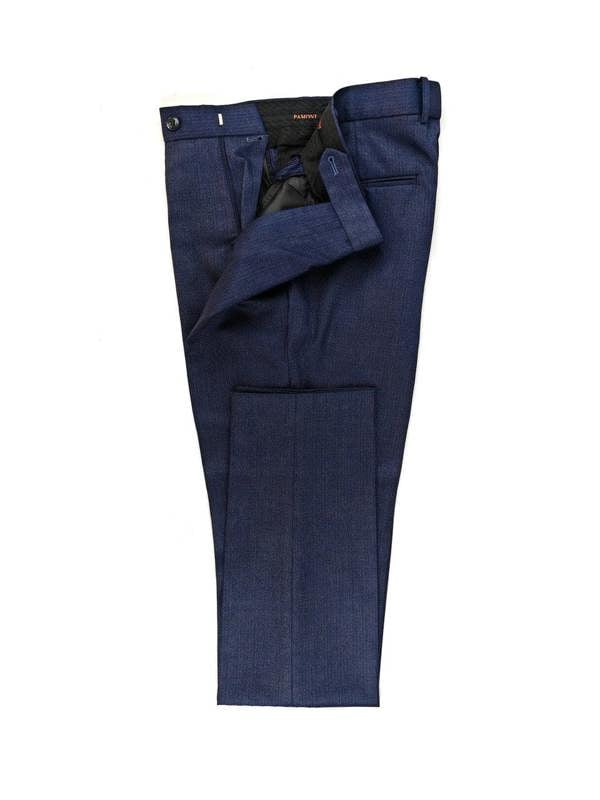 Men's Navy Double-Breasted Suit With Gold-Tone Buttons