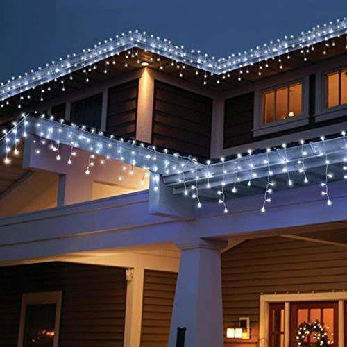 240 LED Icicle Lights 5m, Cool White Christmas String Lights with 8 Modes for Indoor and Outdoor Use image 6