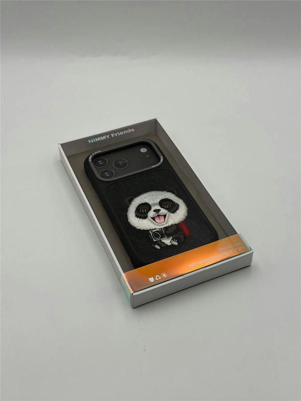 Nimmy Friends Nimmy Big Eye Cute Pet Travel Panda Case with MagSafe for iPhone 17 Pro 6.3" Black Grey - N-XDY-IP17-PRO-06-A