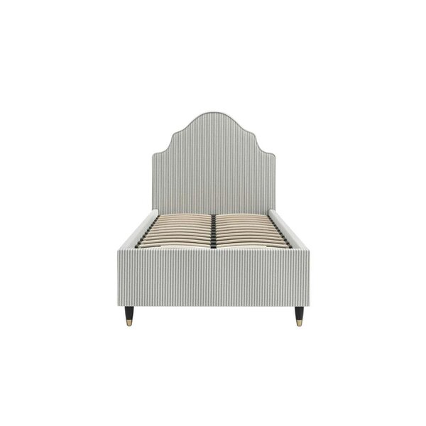 Wyld Haus Monterey 3FT Grey Thin Stripe Single Bed