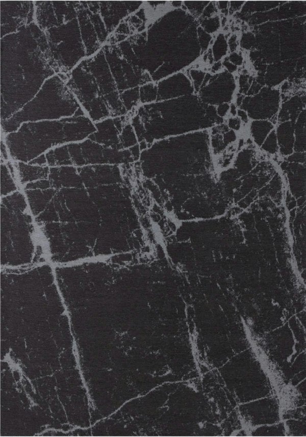 Machine Washable Flatweave Rug Abstract Design in Grey