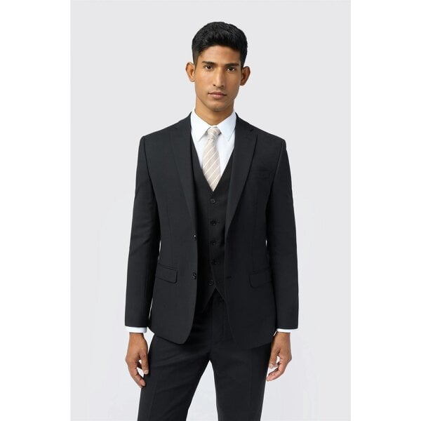 Ted Baker Slim Fit Performance Black Panama Jacket