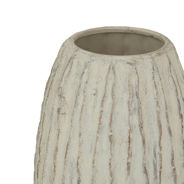 Wyld Haus Wildbloom Large White Ceramic Fin Vase