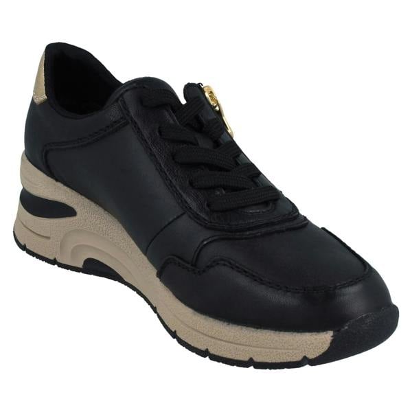Rieker Ladies Rieker Casual Wedge Trainers With Side Zip N9301