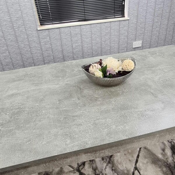 Kosy Koala Dining Table Grey Wood Kitchen Place for 4 Seats, Dining Table Only (Grey H 75 x L 117 x W 77 cm)