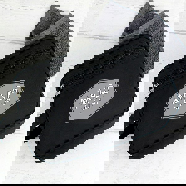 Personalised Memento Company Personalised Plaque Black Toiletry Bag