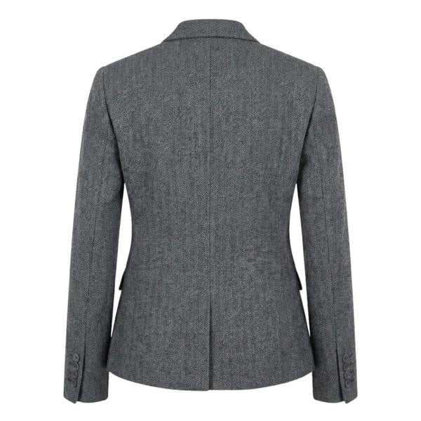 IMW-03 - Women's Grey Tweed Herringbone Blazer Waistcoat-TruClothing