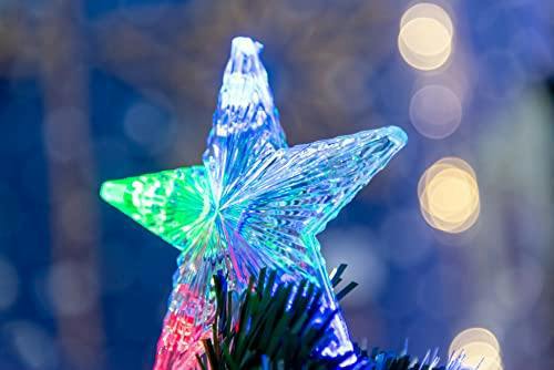 2ft to 6ft Butterflies Fibre Optic Pre-Lit Christmas Trees with LED Lights, PVC Green Tips image 5