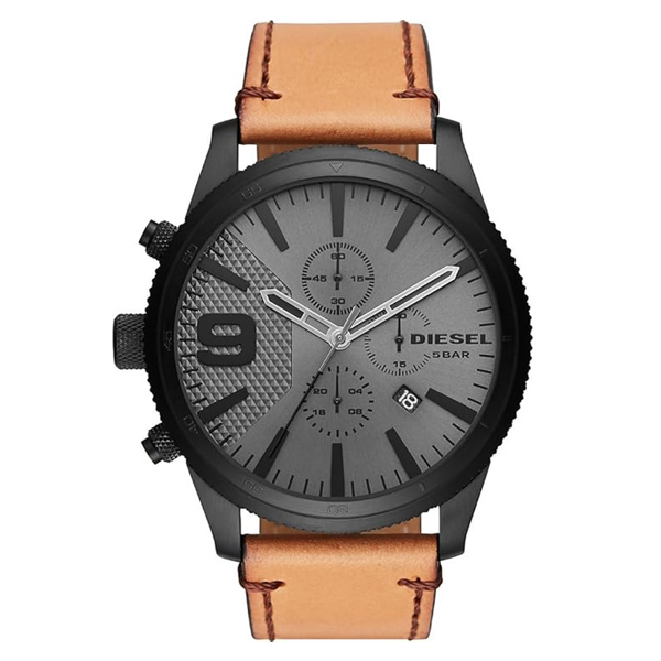 Diesel DZ4468 Chronograph Brown Leather Strap Watch