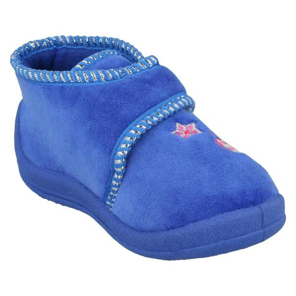 Spot On Girls Spot On Bootee Slippers With Butterfly Detail X2030