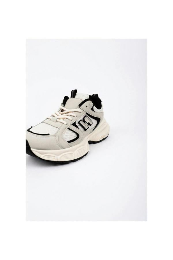 [brandflag] Harper Womens Chunky Sole Mesh Panel Trainers - Grey